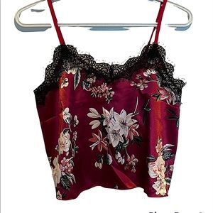 SHEIN comfy PJ’s, pretty red-burgundy Color with floral design, size medium